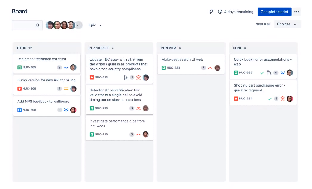 Sample image of Jira software