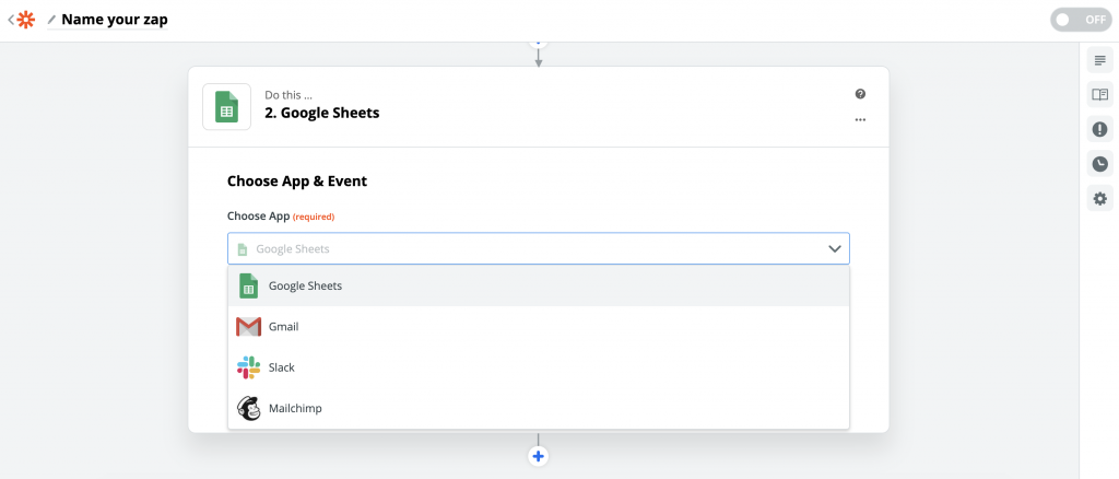 Screenshot of a custom zap on Zapier