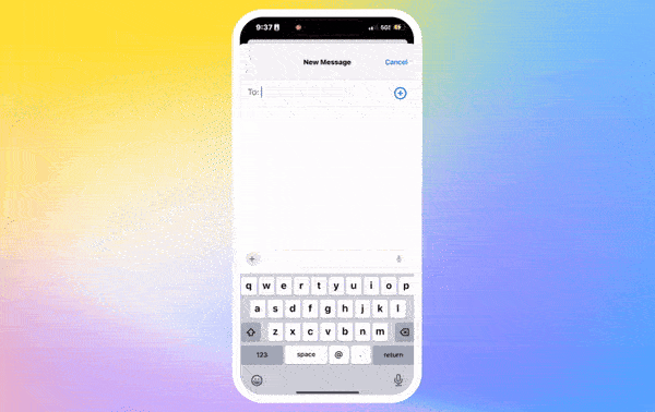 Sending a video testimonial using the Dubb iMessage Extension