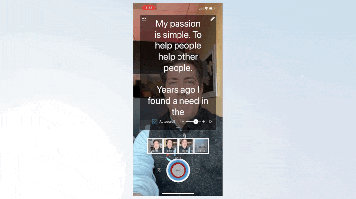 Dubb mobile app teleprompter