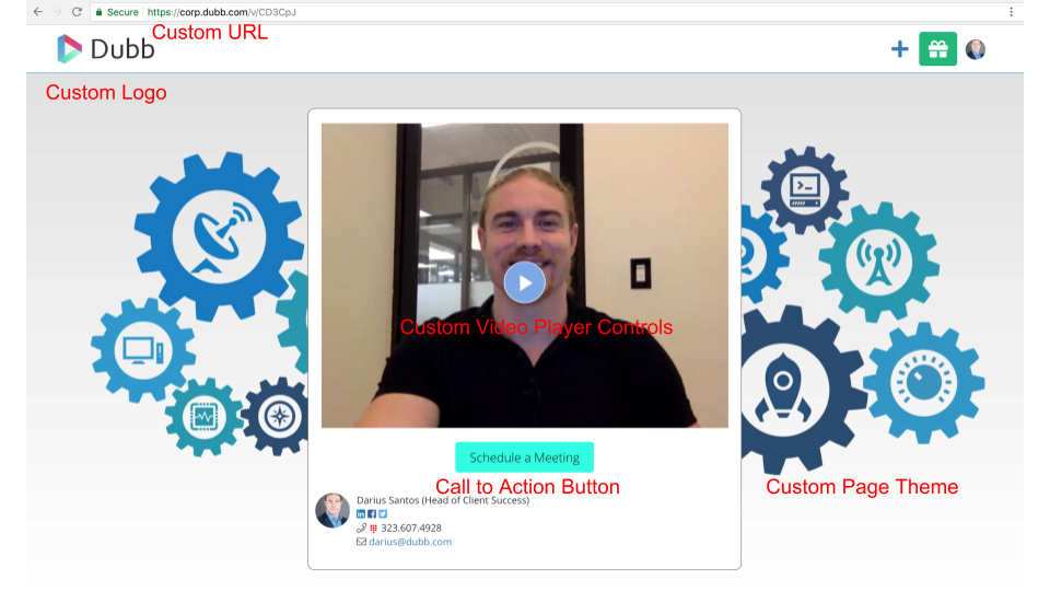 Video Page Customization Options