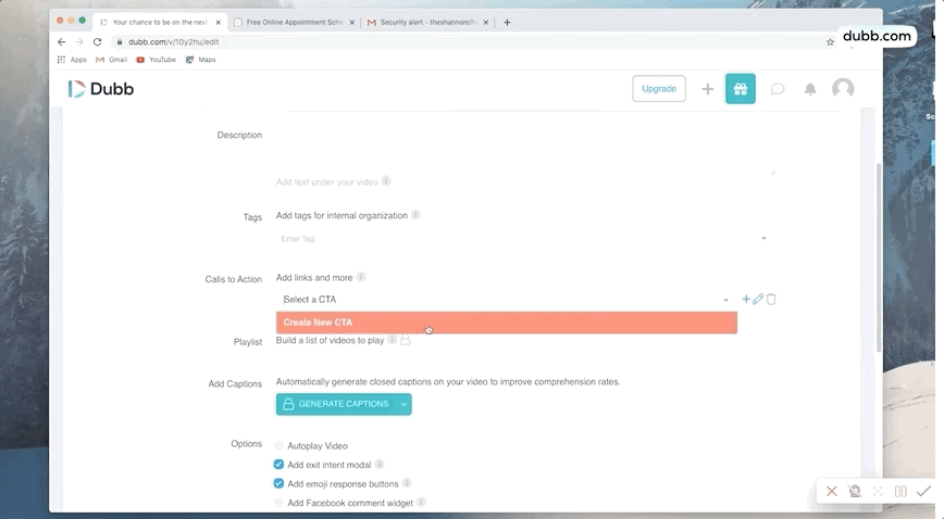 Connection for Your Video Booking Page