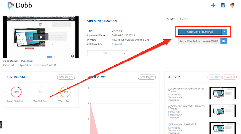 copy video for HubSpot