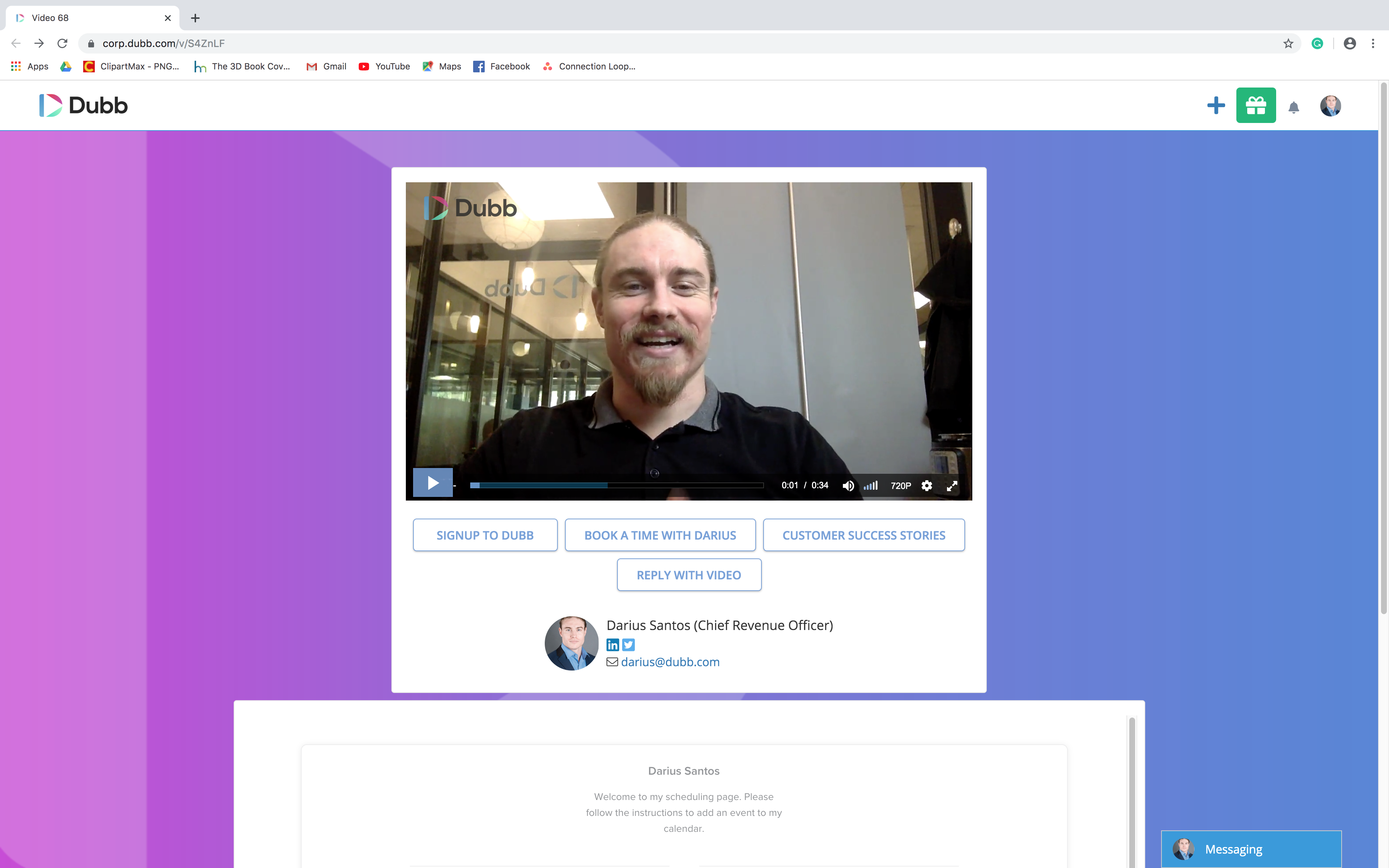 Free video landing page