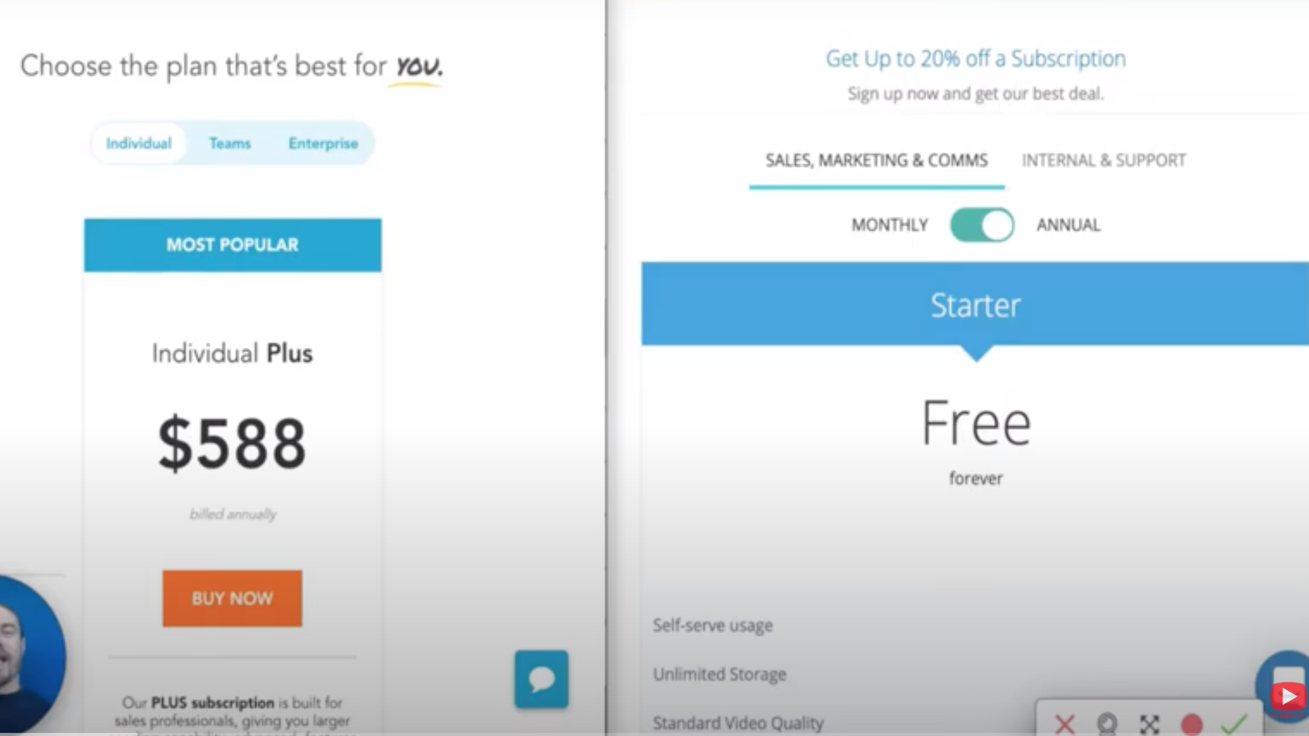 Bombbomb Pricing vs Dubb Pricing - Compare and Save