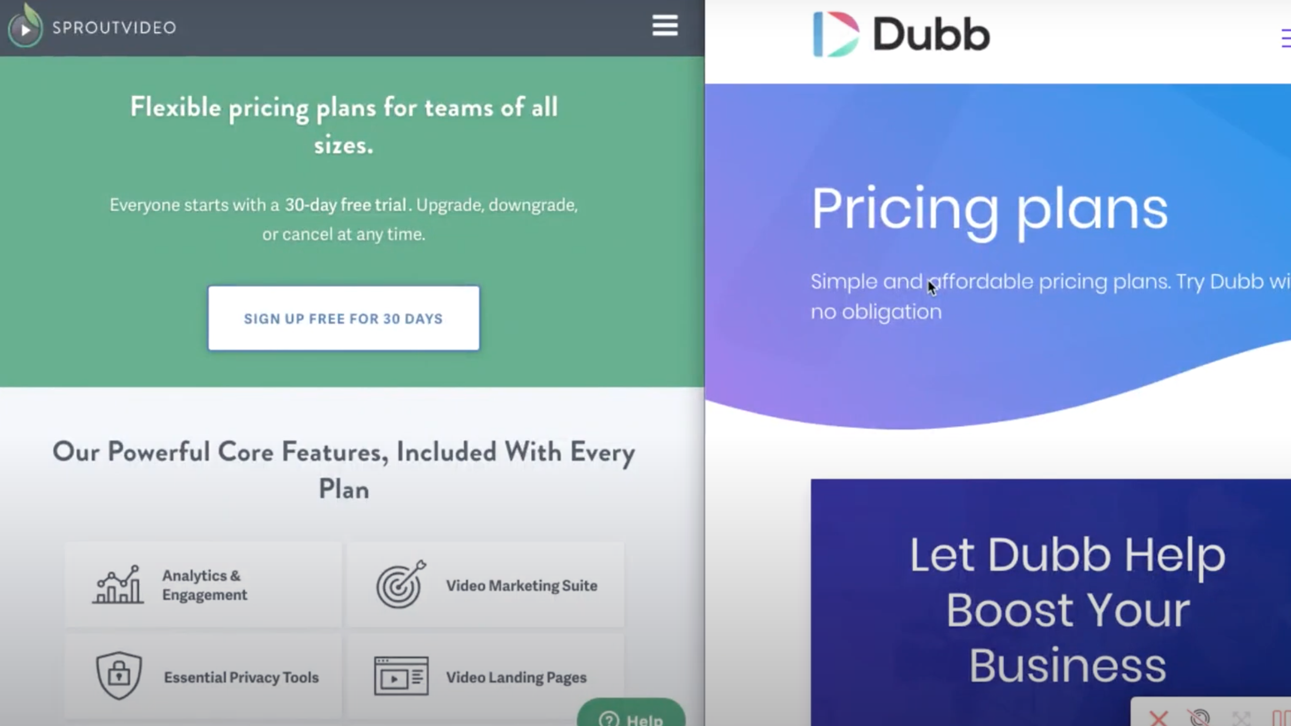 SproutVideo Pricing vs Dubb Pricing: Compare and Save