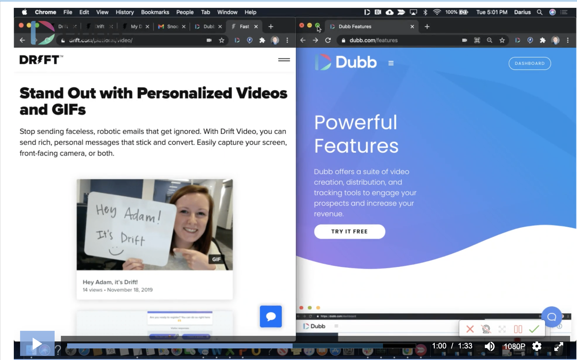 Looking for Drift Video Competitors? Meet Dubb