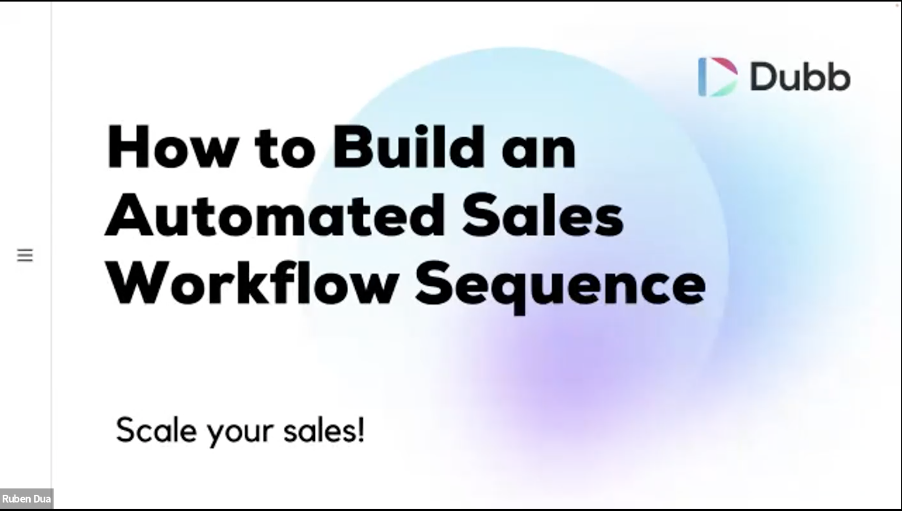 How to Build an Automated Sales Workflow Using Dubb