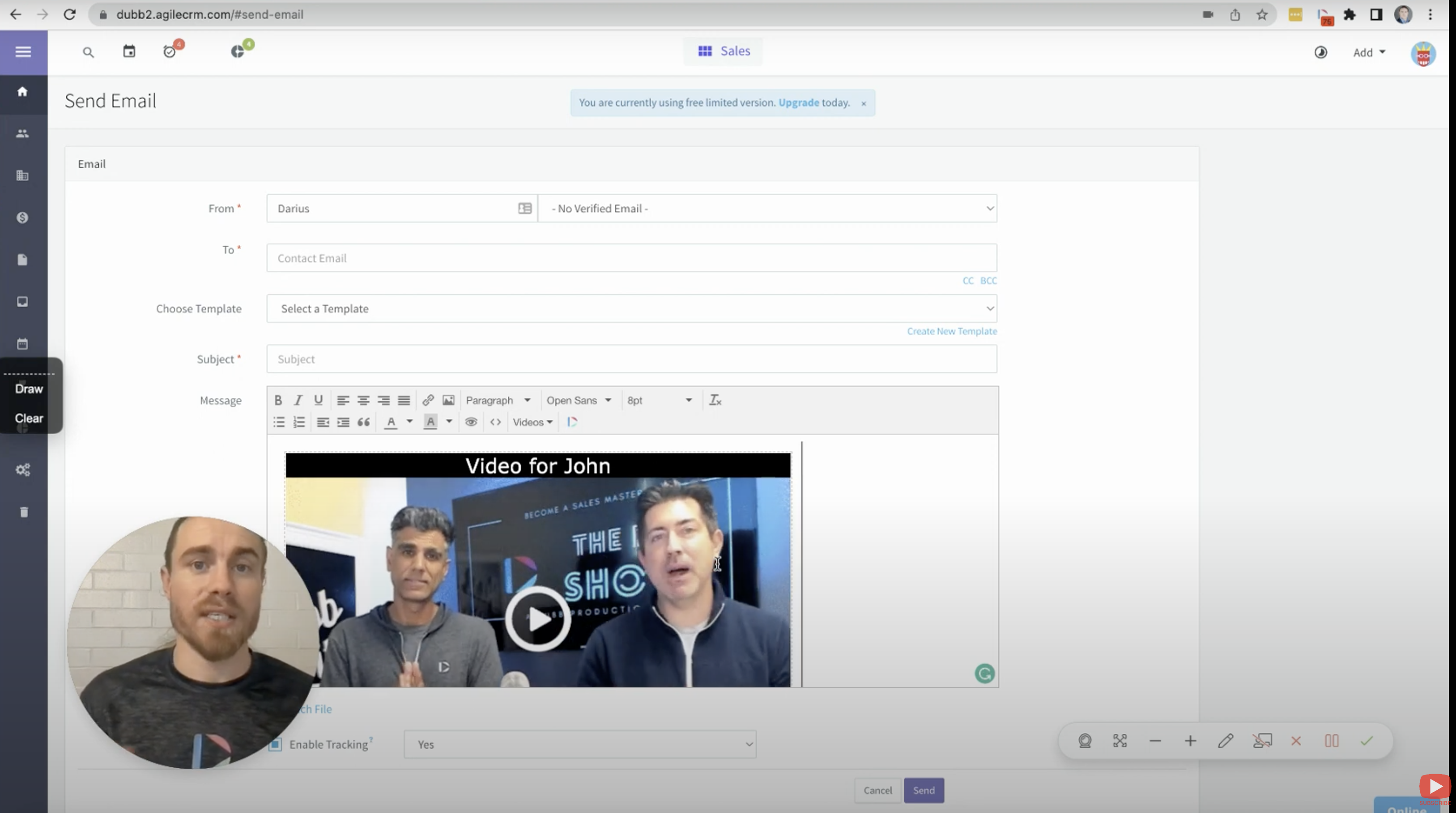 How to Add a Dubb Video to Agile CRM Emails, Campaigns, and Automated Workflows