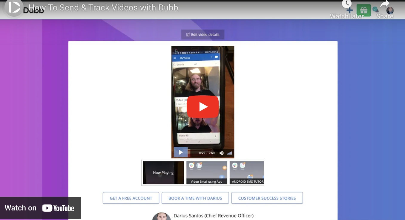 How to Send and Track Videos