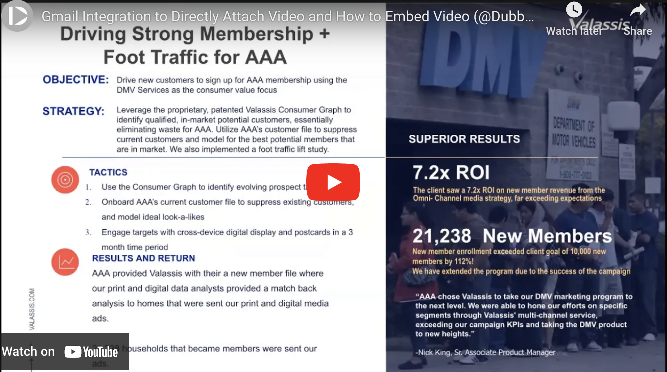 A Gmail Integration to Directly Attach Video and How to Embed Video