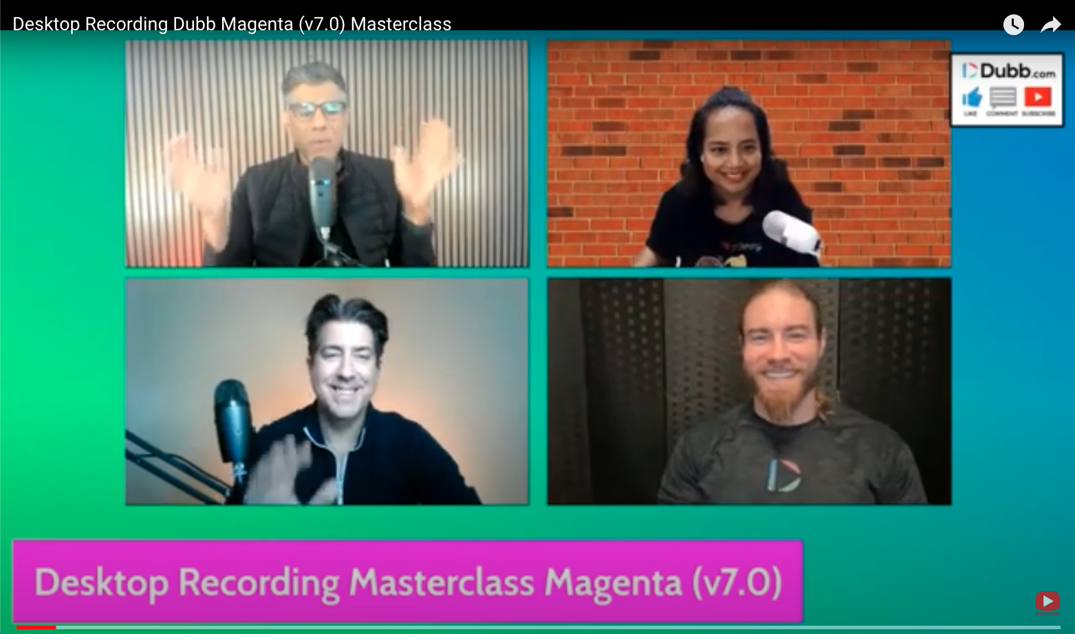 Join the Dubb Magenta Desktop Recording Masterclass on July 24, 2023 at 1:30PM PDT