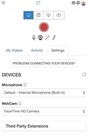 Record on Dubb's Webcam and Screen Recorder