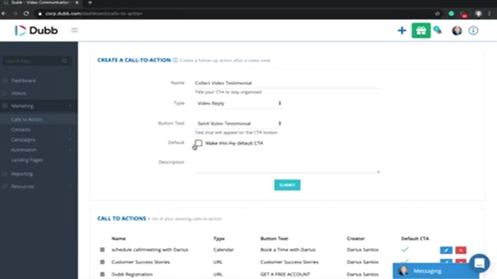 How To Get and Record Video Testimonials using Dubb