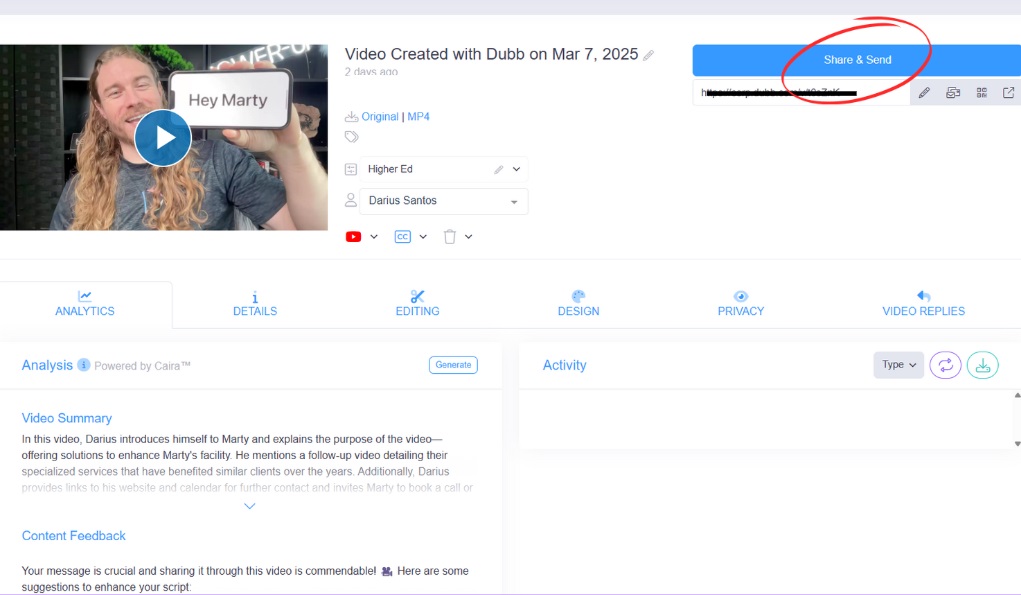 embed video share
