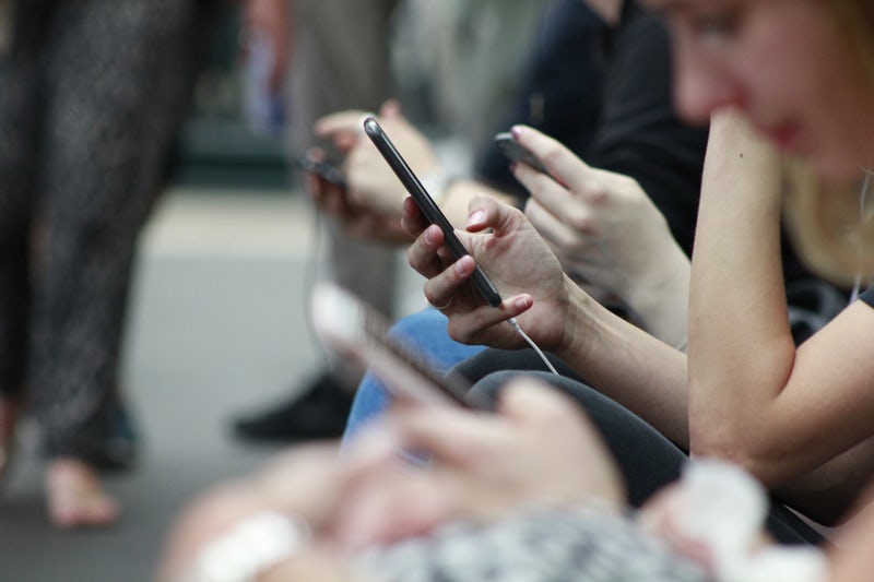 people on phones