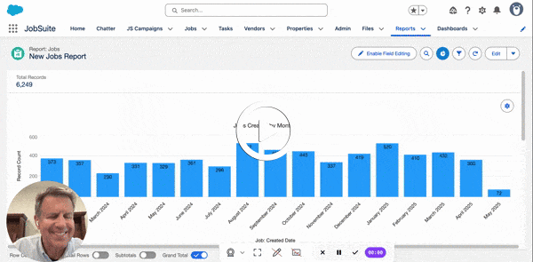 Report Building and Dashboard Building with jobSuite V2 - Click Display Images to view thumbnail